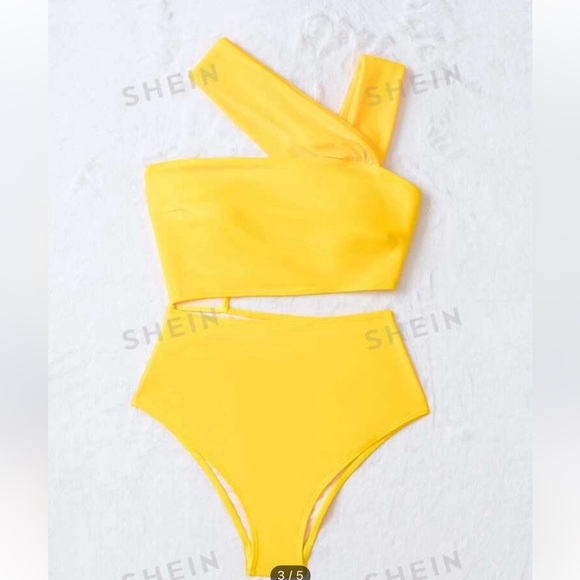 Shein 1 shoulder one piece swimsuit BNWOT - Picture 2 of 2